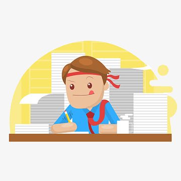 卡通勤奋工作的商务男子png勤奋的劳动人民卡通图png聪明而勤奋的人