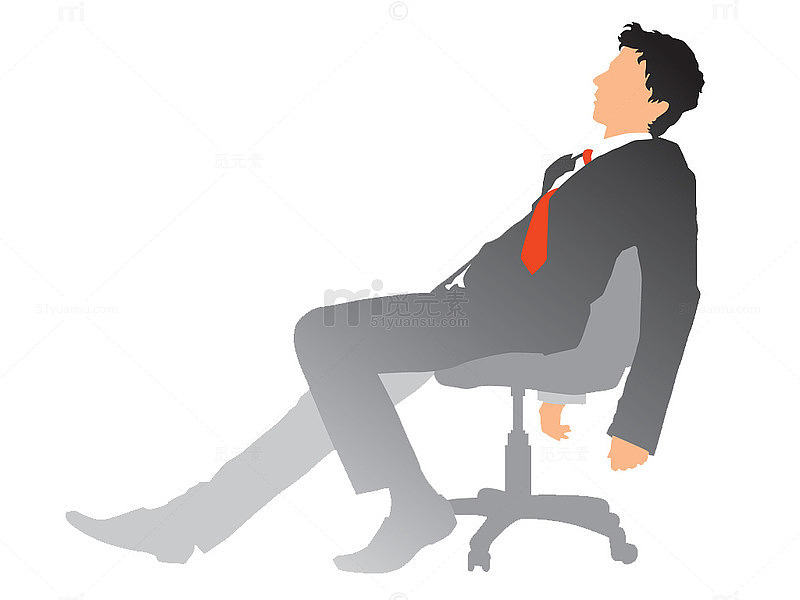 矢量人物乏力的人