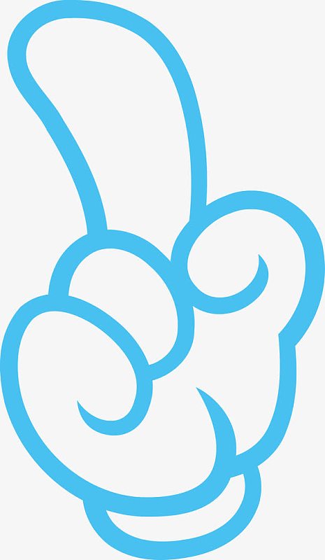 可爱蓝色手指姿势图(2671x4006)png卡通手绘竖着的拇指图(3553x1299)