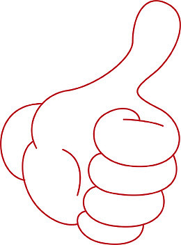 了不起的竖大拇指的手势