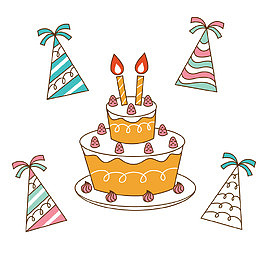 创意生日蛋糕设计矢量图