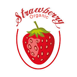 手绘草莓图标