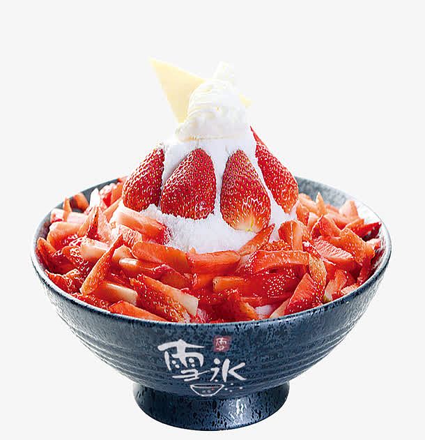 一碗草莓雪花冰