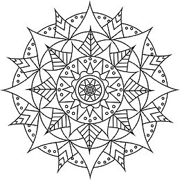 曼陀罗花纹矢量图