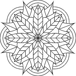 矢量手绘曼陀罗花纹
