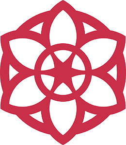 红色曼陀罗花纹
