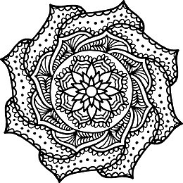 手绘曼陀罗花纹