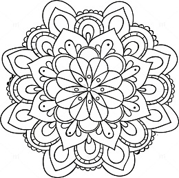 曼陀罗对称花纹