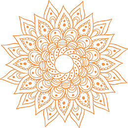 曼陀罗花纹矢量图