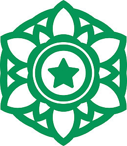 简易绿色矢量曼陀罗花