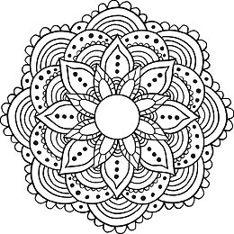 曼陀罗花纹矢量图