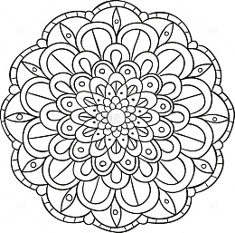 曼陀罗花纹矢量图