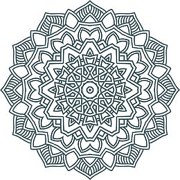 曼陀罗花纹图