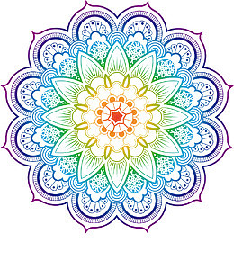 彩色曼陀罗花