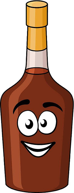 卡通手绘酒瓶