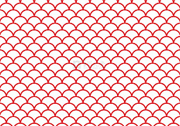 红色中国风波浪背景