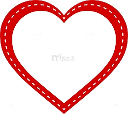红色线条爱心