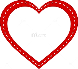 红色线条爱心