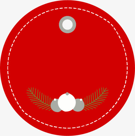 红色简约圆圈边框纹理