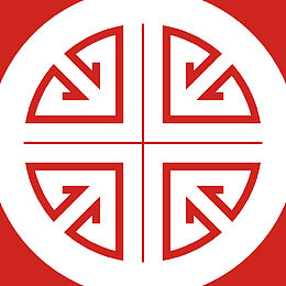 红色矢量花纹图案