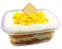 芒果千层蛋糕盒子装饰PNG
