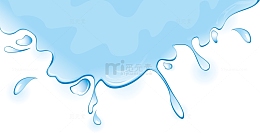 蓝色动感海浪矢量图
