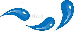 蓝色水珠矢量图