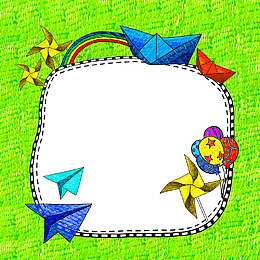 纸飞机卡通边框