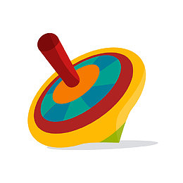 卡通可爱玩具陀螺