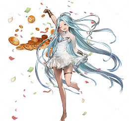 CG少女开心跳跃