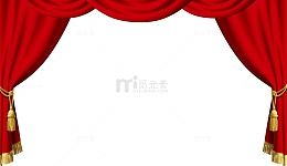 红色舞台帘布幕布