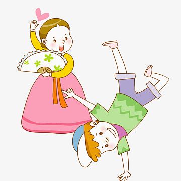 卡通跳舞的孩子免抠图