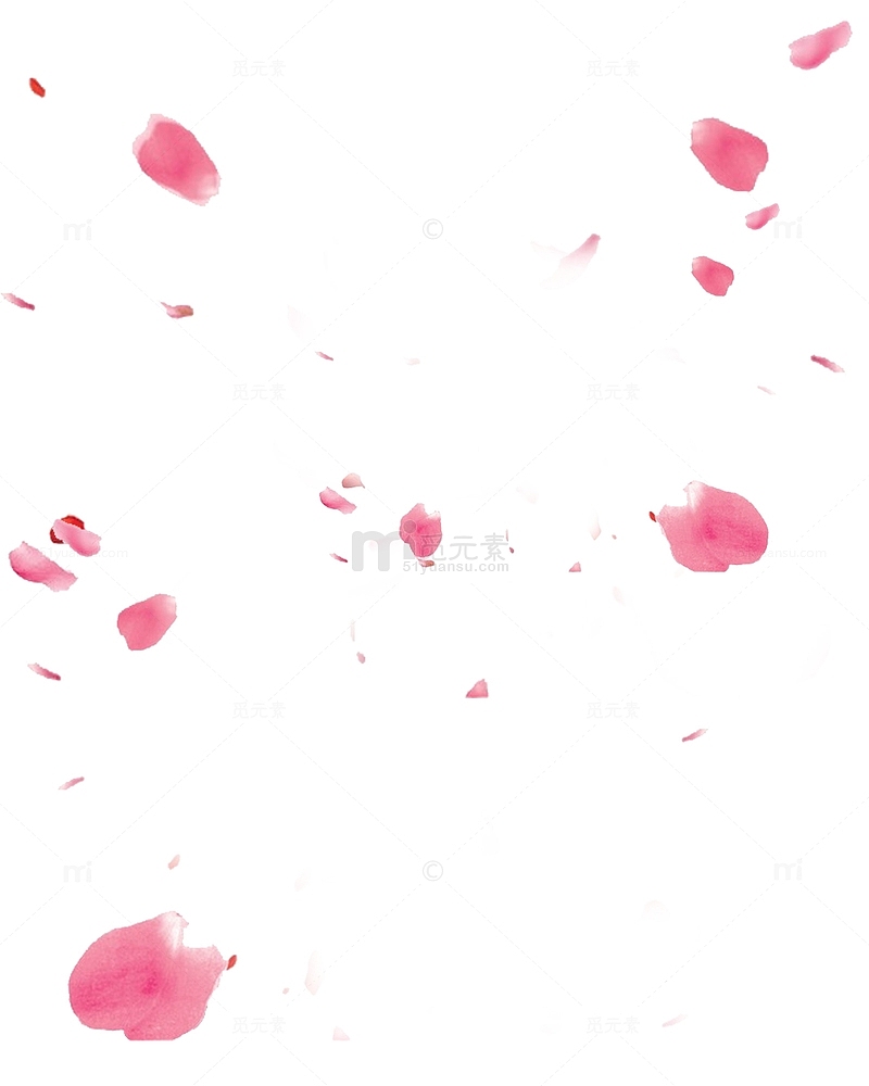 创意合成漫天飞舞的粉红色花瓣