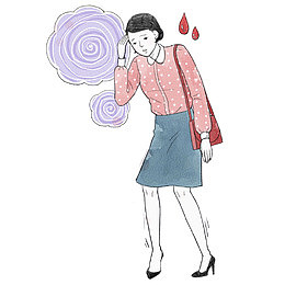 头晕的女人