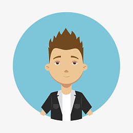 卡通用户头像矢量