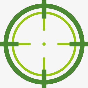 绿色矢量圆点准星