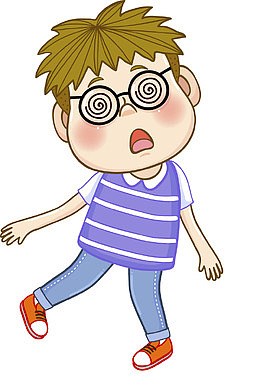 卡通晕头转向的男人免抠图