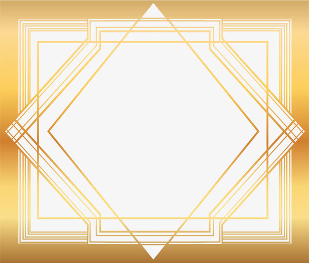 大气金色方形边框