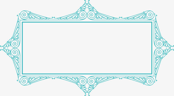 小清新蓝色边框