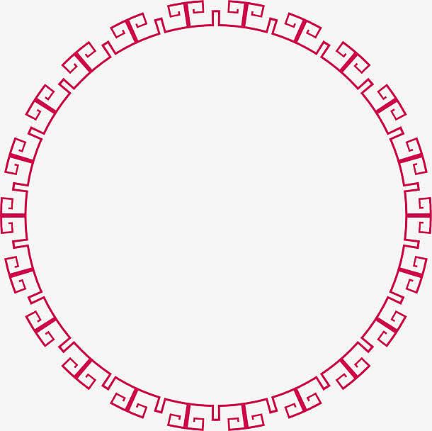 紫色古典圆形框架
