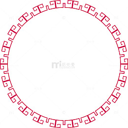 紫色古典圆形框架