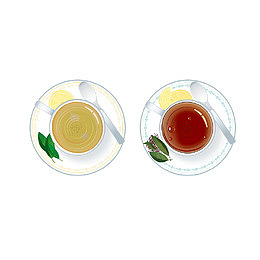 矢量精致插画风格英式红茶