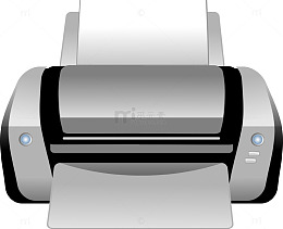 矢量商务办公用品打印机图