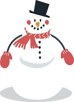 戴手套雪人