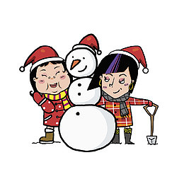 雪人与小孩