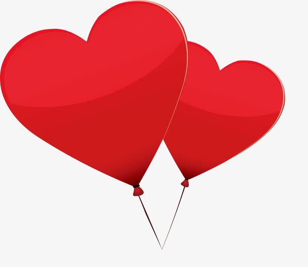 红色情人节爱心气球