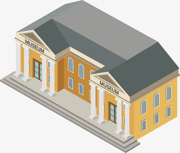 矢量图博物馆俯瞰图素材免费下载_觅元素