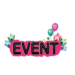 event 气球 星星 红色描