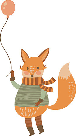 可爱狐狸矢量图