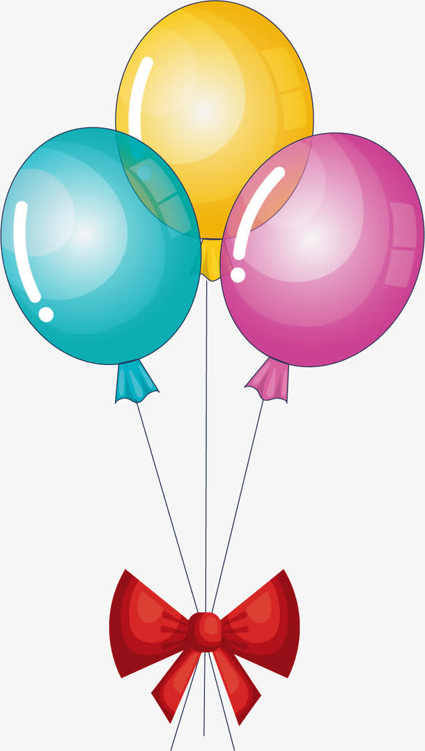 矢量图卡通彩色气球